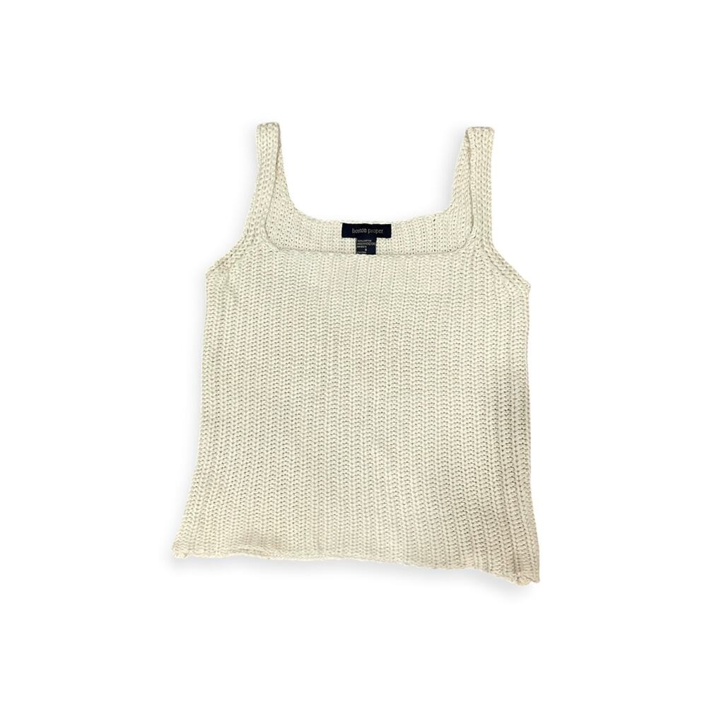 Boston Proper Knitted Tank Small 100% Cotton